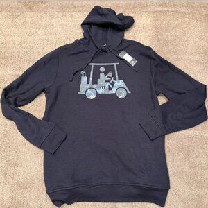 Travis Mathew Social Jet Lag Graphic Hoodie Black Medium NWT Golf Pullover New